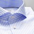 Eton Subtle Stretch Check Shirt Overhemd Licht Blauw