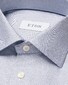 Eton Subtle Stretch Cotton Tencel Diagonal Stripe Shirt Navy