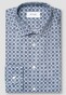 Eton Subtle Texture Cotton Signature Twill Medallion Pattern Shirt Blue