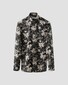 Eton Subtle Texture Signature Twill Bold Floral Design Overhemd Zwart