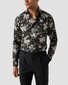 Eton Subtle Texture Signature Twill Bold Floral Design Overhemd Zwart