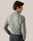 Eton Super 120 Merino Wool Natural Stretch Mother of Pearl Buttons Overhemd Licht Grijs