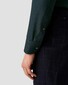 Eton Super 120 Merino Wool Natural Stretch Mother of Pearl Buttons Shirt Dark Green