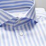 Eton Super Slim Bold Stripe Overhemd Pastel Blauw