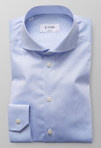 Eton Super Slim Extreme Cutaway Overhemd Licht Blauw