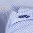 Eton Super Slim Mini Check Overhemd Licht Blauw