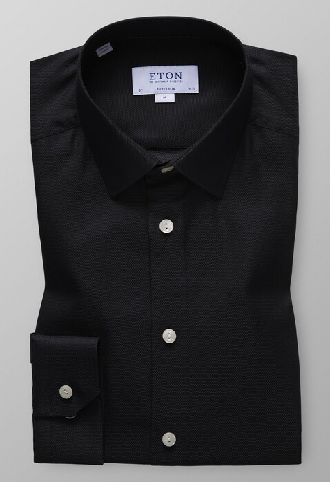 Eton Super Slim Oxford Overhemd Licht Grijs Melange