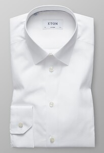 Eton Super Slim Poplin Uni Overhemd Wit