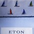 Eton Super Slim Sailboat Contrast Shirt Licht Blue Melange