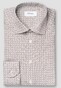 Eton Super Slim Signature Poplin Tile Pattern Overhemd Bruin