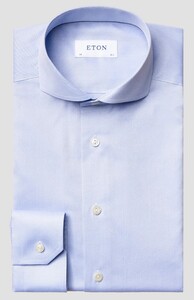 Eton Super Slim Signature Twill Extreme Cutaway Shirt Light Blue