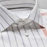 Eton Super Slim Striped Cotton Tencel Shirt White