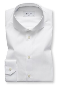 Eton Super Slim Uni Poplin Overhemd Wit