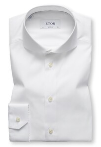 Eton Super Slim Uni Poplin Shirt White