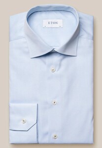 Eton Super Slim Uni Signature Poplin Overhemd Licht Blauw