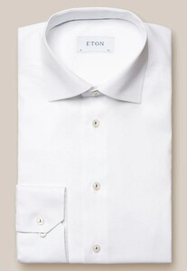 Eton Super Slim Uni Signature Poplin Overhemd Wit