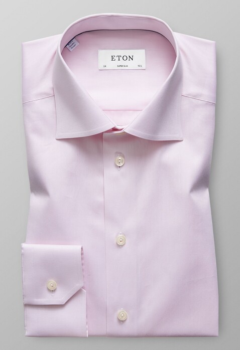Eton Supre Slim Signature Twill Overhemd Arctic Roze