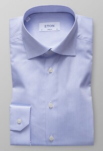 Eton Supre Slim Signature Twill Overhemd Licht Blauw
