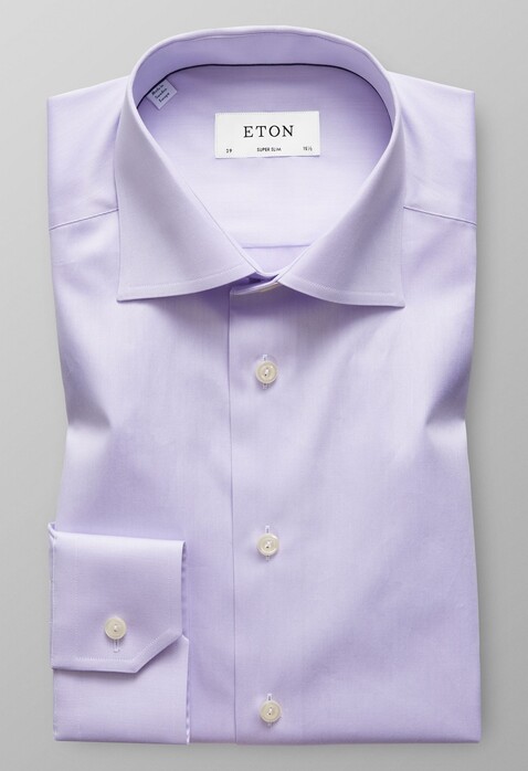 Eton Supre Slim Signature Twill Overhemd Lila