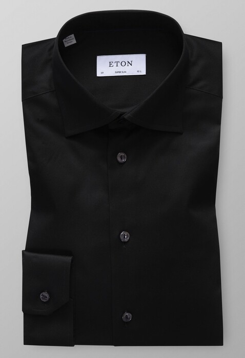 Eton Supre Slim Signature Twill Shirt Black