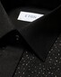 Eton Swarovski Crystals Signature Twill Mother of Pearl Buttons Overhemd Zwart