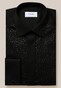 Eton Swarovski Crystals Signature Twill Mother of Pearl Buttons Shirt Black