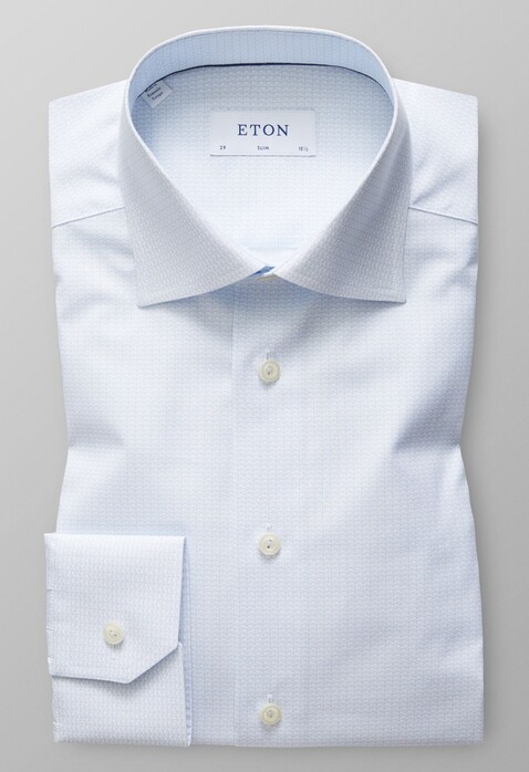Eton Teacup Poplin Shirt Light Blue