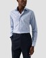 Eton Texture Weave Fine Pattern Lightweight Cotton Tencel Shirt Dark Evening Blue