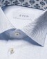 Eton Texture Weave Fine Pattern Lightweight Cotton Tencel Shirt Light Blue