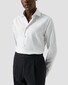 Eton Texture Weave Fine Pattern Lightweight Cotton Tencel Shirt White