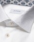 Eton Texture Weave Fine Pattern Lightweight Cotton Tencel Shirt White