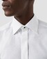 Eton Textured Twill French Cuff Subtle Diagonal Stripe Shirt White