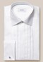 Eton Textured Twill Tuxedo Shirt French Cuff Fly Front Hidden Buttons White