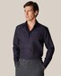 Eton Textured Twill Uni Cutaway Shirt Dark Navy