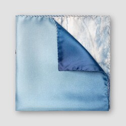 Eton The Help! Album Cover Silk Pocket Square Pochet Blauw