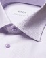 Eton Tonal Buttons Cotton Tencel Check Overhemd Licht Paars