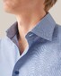Eton Tonal Buttons Cotton Tencel Check Shirt Dark Evening Blue