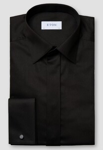 Eton Tuxedo Shirt High Performance Stretch Twill Black