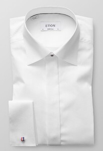 Eton Twill Evening Shirt Overhemd Wit