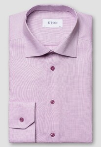 Eton Twill Fine Texture Overhemd Licht Paars
