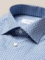 Eton Twill Medallion Contrast Shirt Evening Blue