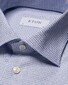 Eton Twill Micro Check Shirt Light Purple