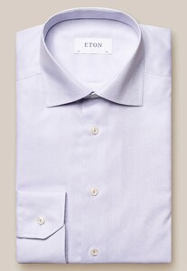 Eton Twill Uni Organic Cotton Overhemd Licht Paars