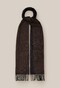 Eton Two-Sided Superfine Merino Scarf Dark Brown Melange