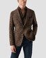 Eton Uni Color Classic Brushed Cotton Luxury Flanel Overhemd Donker Bruin