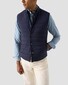 Eton Uni Color Classic Brushed Cotton Luxury Flanel Overhemd Midden Blauw