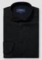 Eton Uni Color Classic Brushed Cotton Luxury Flannel Shirt Black