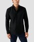 Eton Uni Color Classic Brushed Cotton Luxury Flannel Shirt Black