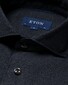 Eton Uni Color Classic Brushed Cotton Luxury Flannel Shirt Navy