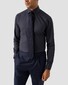 Eton Uni Color Signature Twill Subtle Contrast Details Overhemd Dark Navy